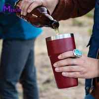 

30oz oem reusable campfire double wall vacuum 304# stainless steel beer drinking thermal cup mug with straw