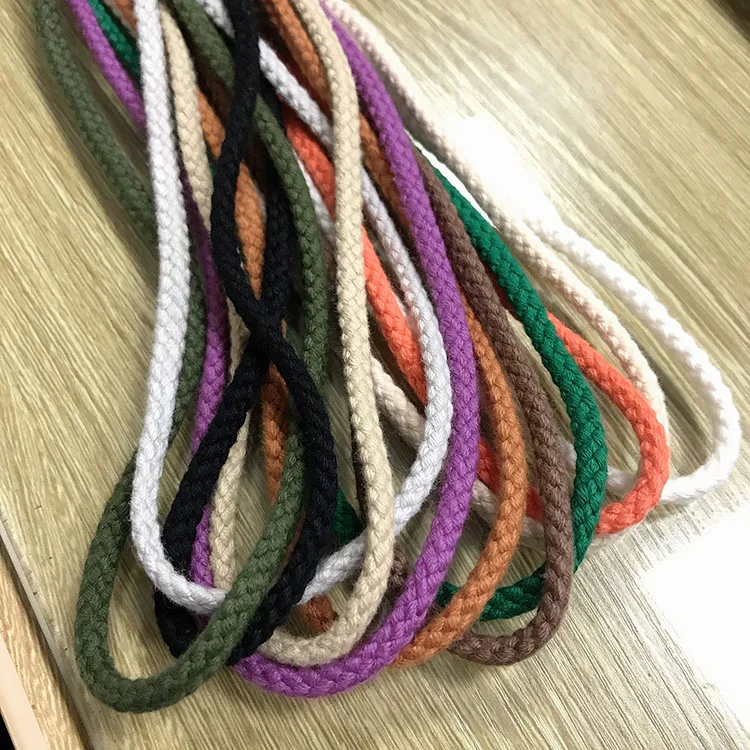 

Factory wholesale 5mm 100% cotton rope braided macrame cord, 82pcs color choose