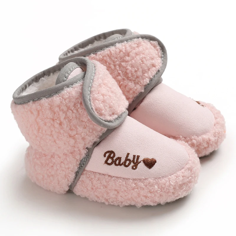 CAKOPEN Infant Baby Girls Boys Booties Winter Newborn Warm Fur Lining Non-slip Soft Rubber Sole Newborn First Toddler Boots. 