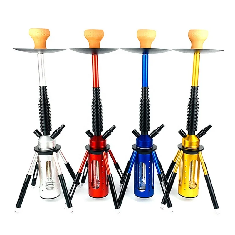 

Arab hookah aluminum alloy rocket quadruped hookah LED lamp rocket shisha sheesha hookah