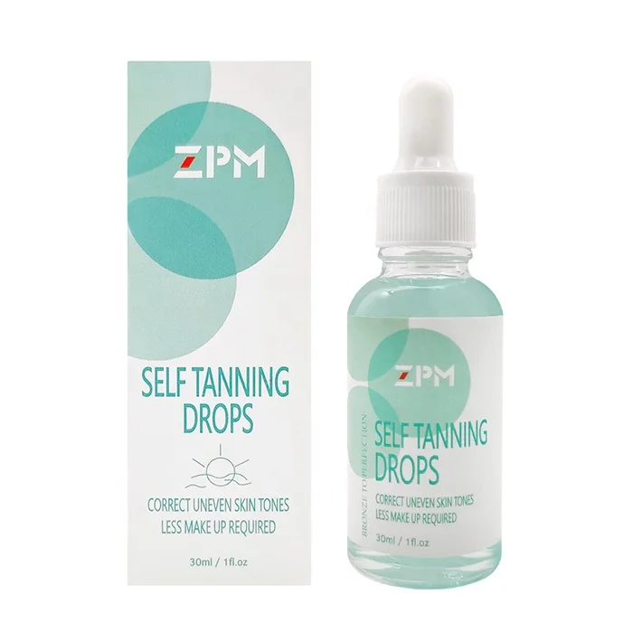

ZPM OEM/ODM Private Label Amazon Hot Sale High Quality Body Spray Self Tanning Drops Sunless Tanning Serum For Body and Face, Customized color