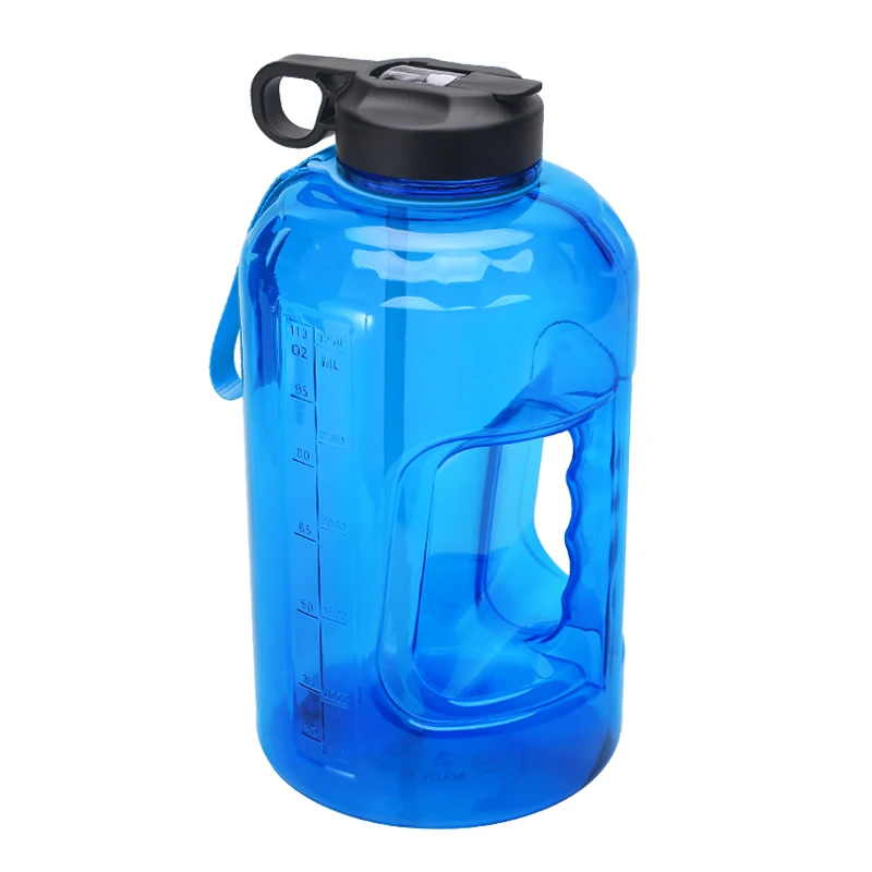 

2021new 3.78L amazon one gallon sport water bottle transparent Large Capacity motivational Water Bottle PETG Plastic Time Marker, Customized color