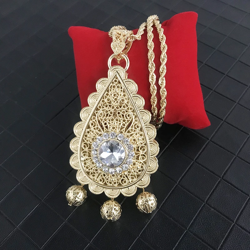 

france vintagen punk double Pendants and necklaces flowers design Chain muslim dress Accessories Jewelry for women wholesale