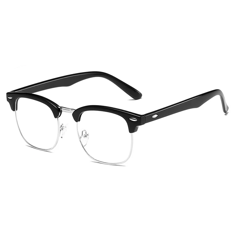 

2021 new wholesale optifix metal eyewear river optical reading glasses custom retro classic unisex blue light blocking glasses
