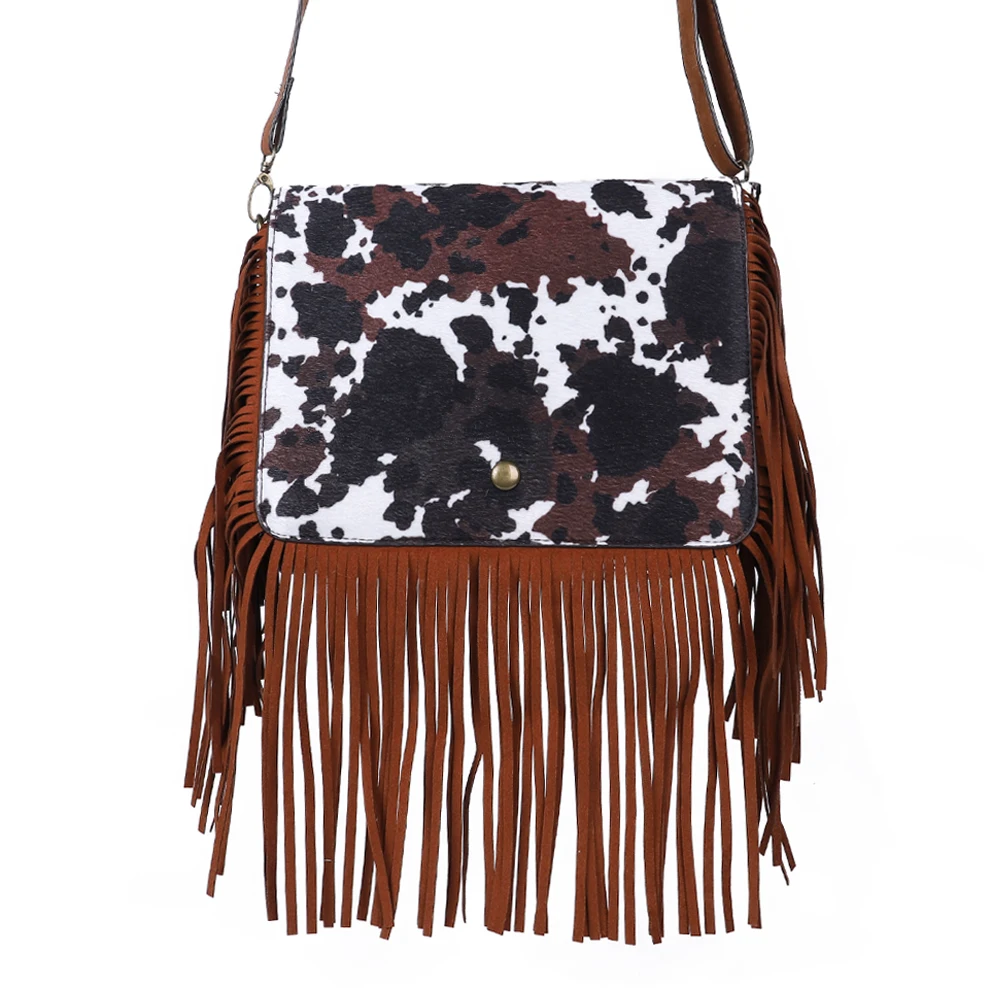 

Free Shipping Wholesale Pastel Women's Vegan Leather Hobo Fringe Crossbody Tassel Purse Lady Vintage Small Handbag For girls, Leopard,turquoise,cowhide,etc.