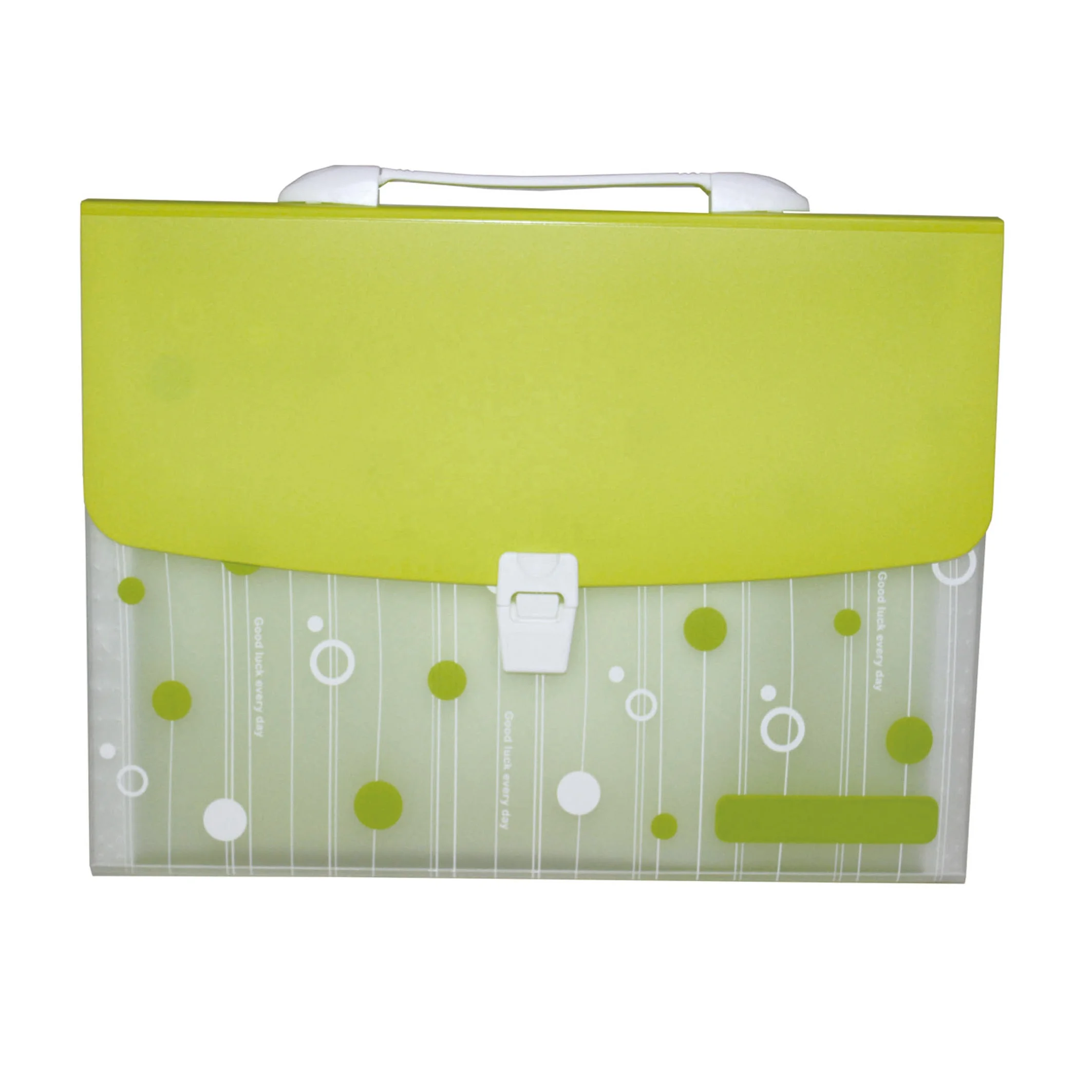 
Custom Plastic Green Color Expanding File Folder With Handle  (62378100228)