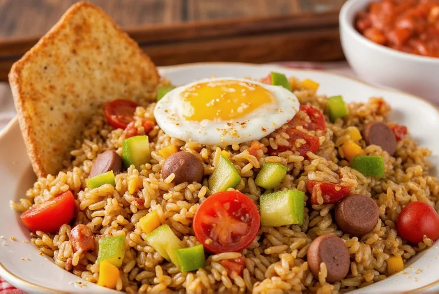 Cooked rice close-up