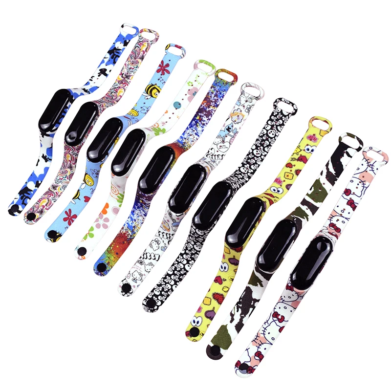 

Hot Selling Candy Colors Lovely Patterns Digital Watch With Date Function For Girls Boys