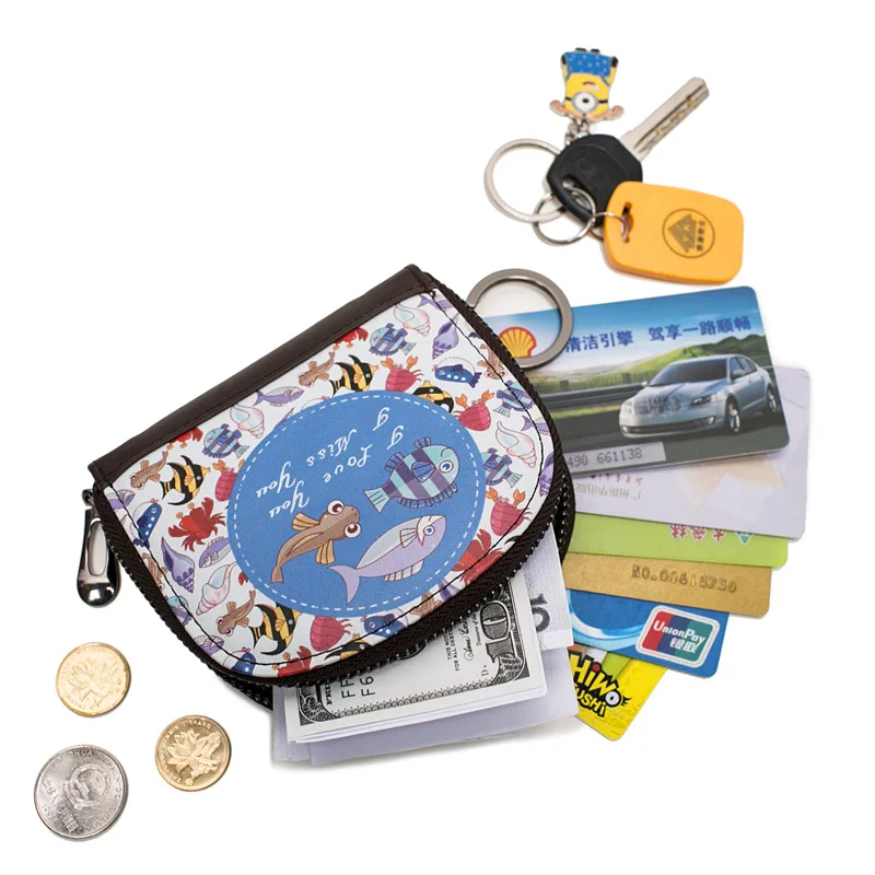 

2021 new lady cartoon coin purse multifunctional cute mini zipper coin purse portable wallet, Customized color