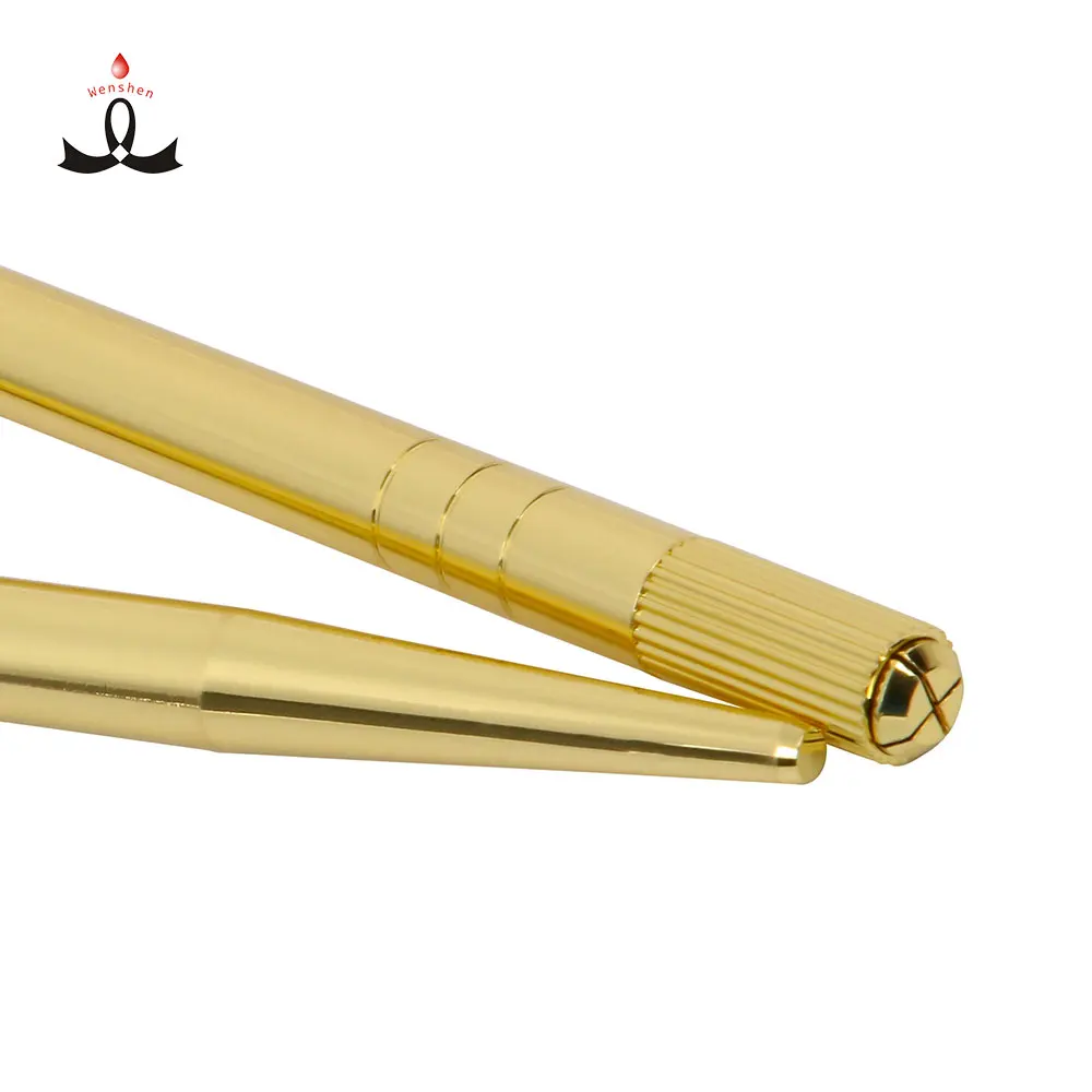 

High Quality Eyebrow Tattoo Manual Pen Permanent Makeup Eyebrow Pencil Microblading, Gold