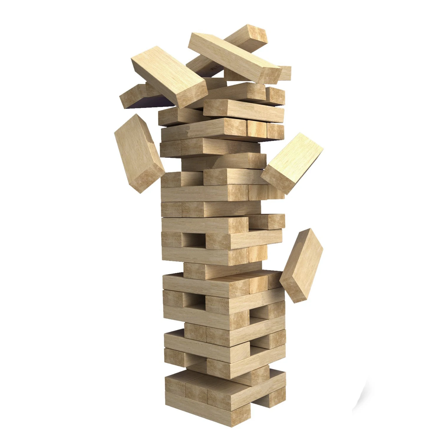 
Wholesale Custom Logo Wooden Jenga Giant Tower Game Toy 54 Hardwood Blocks Wood Craft 3  Feet 