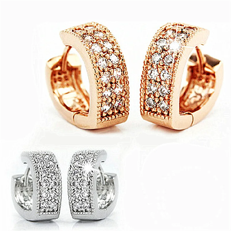 

2021 custom alloy acrylic crystal earring women fashion jewelry zirconia stud designer earrings, Picture shows