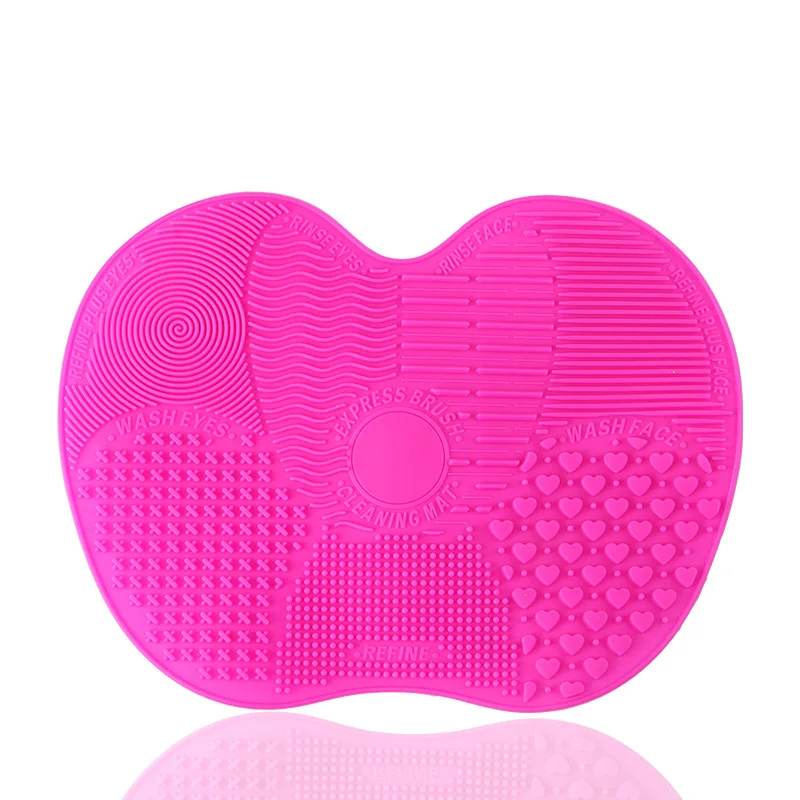 

Cosmetic cleaning tool silicone make-up brush cleaning mat., Purple, rose