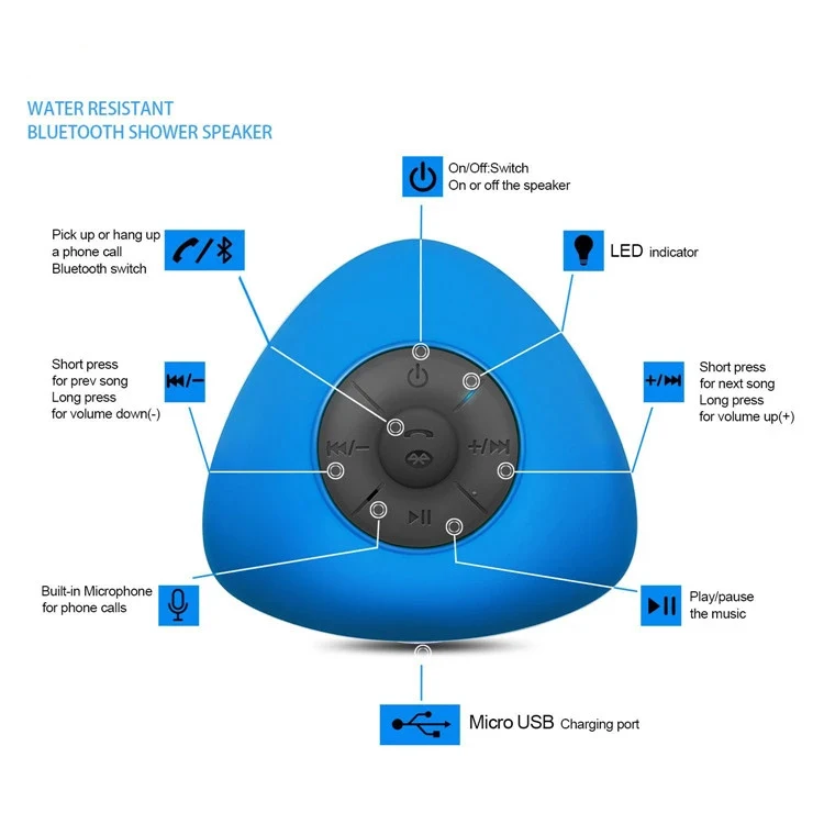 Selling portable shower waterproof IPX4 super mini blue tooth speaker - ANKUX.COM
