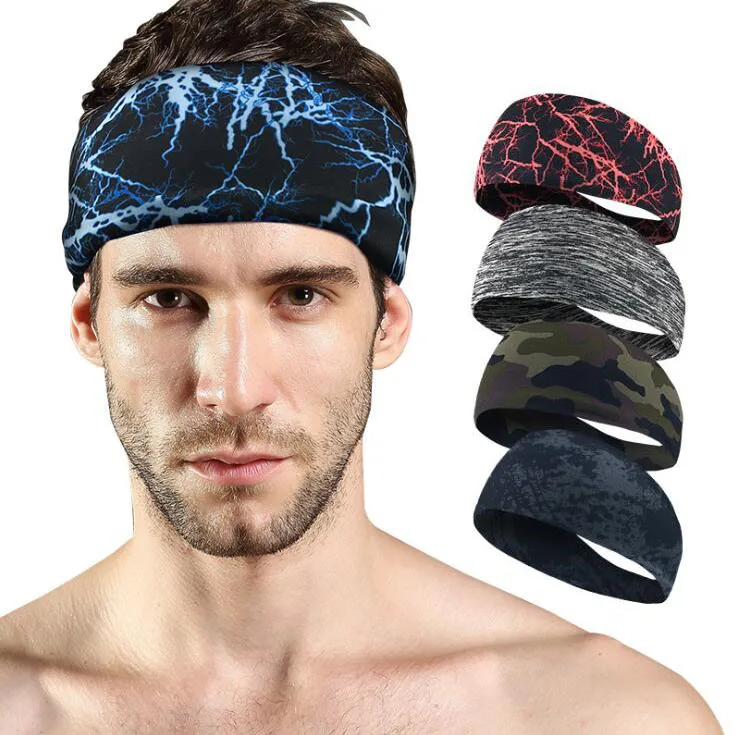 

Hot Sale Fitness Headband Multicolor Sweatband Women Men Running Sweat Head Bands For Sports, Red, blue, grey