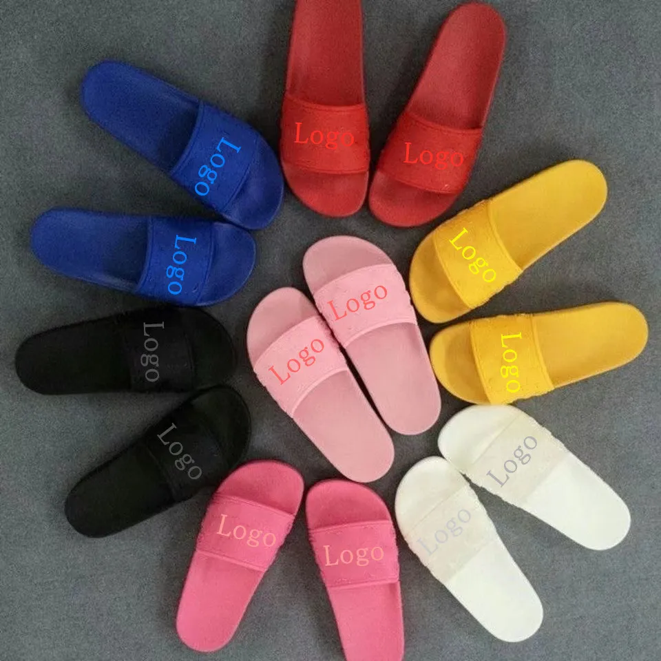 

New Custom G Logo Arrival Brand Design Slipper Flat Heel Pu Shoes Slipper Flip Flop Slide For Women