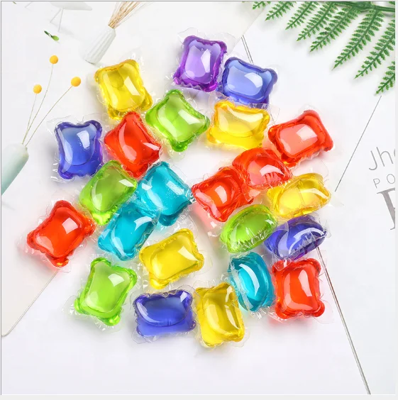 

Private label cloth cleanser detergent pods Eco-Friendly customized washing detergent laundry oem fragrance detergent beads, Colors