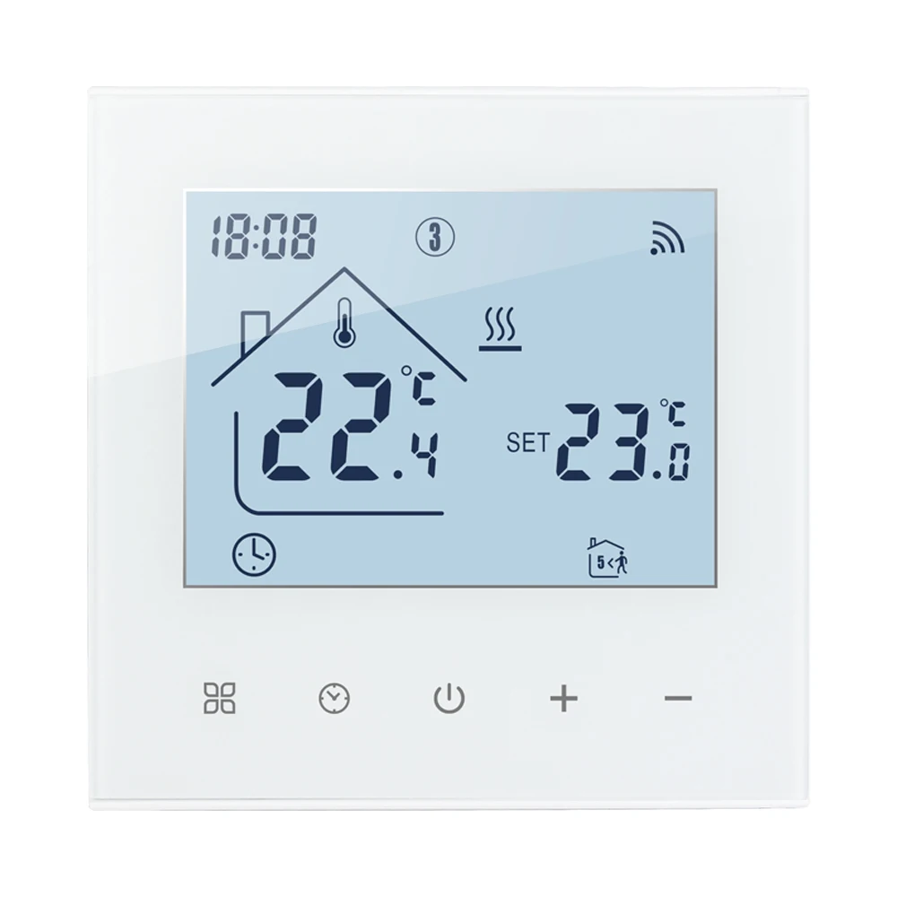 

Beok TDR89W-WIFI-WP 3A 110V-240V Water Underfloor Heating Weekly Program Touch Screen Room Thermostat