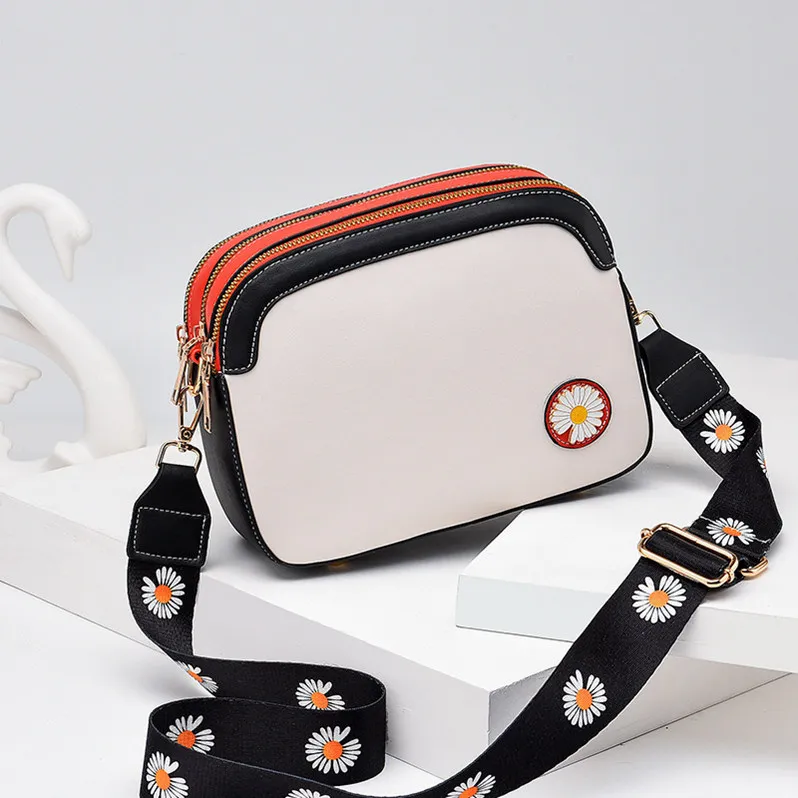 

TD9040 2021 new fashion Korean Style female bag three-layer camera bag shoulder strap single shoulder messenger bag