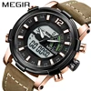 MEGIR 2089 brand agents made in china men watches perfect dual display Luminous chronometer water resistant hot sale watch set