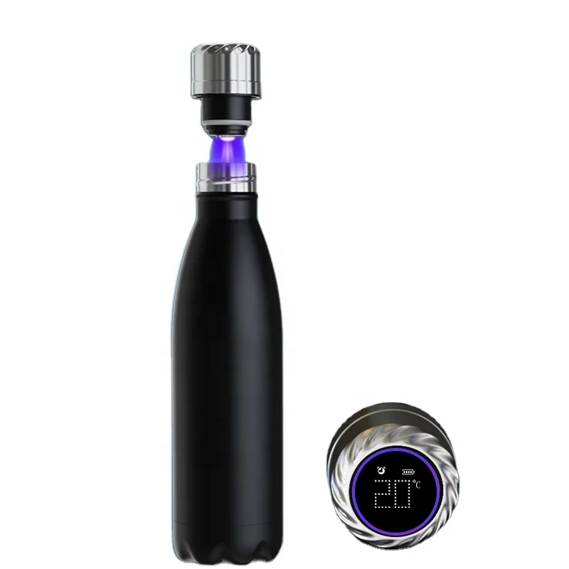 

2020 new stainless steel uv light cola bottle with tube box , cylinder box water bottle for gift