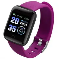 

Fitness Tracker 116Plus Pedometer Heart Rate Bt 4.0 Smart Bracelet Reminder Watch Band 116 Plus