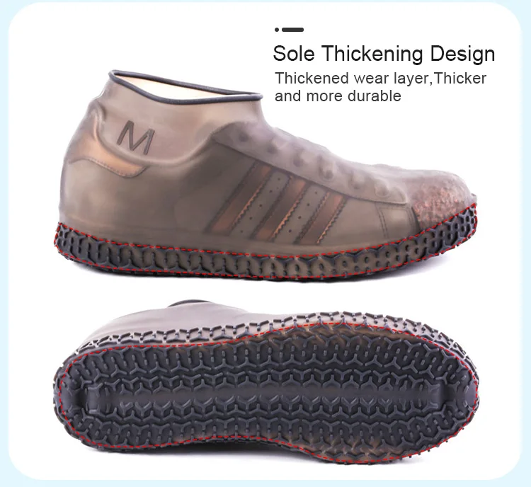 
Recyclable Non-Slip Anti-Slip Rain Proof Reusable Rubber Rain Boots Overshoes Silicone Waterproof Shoes Covers 