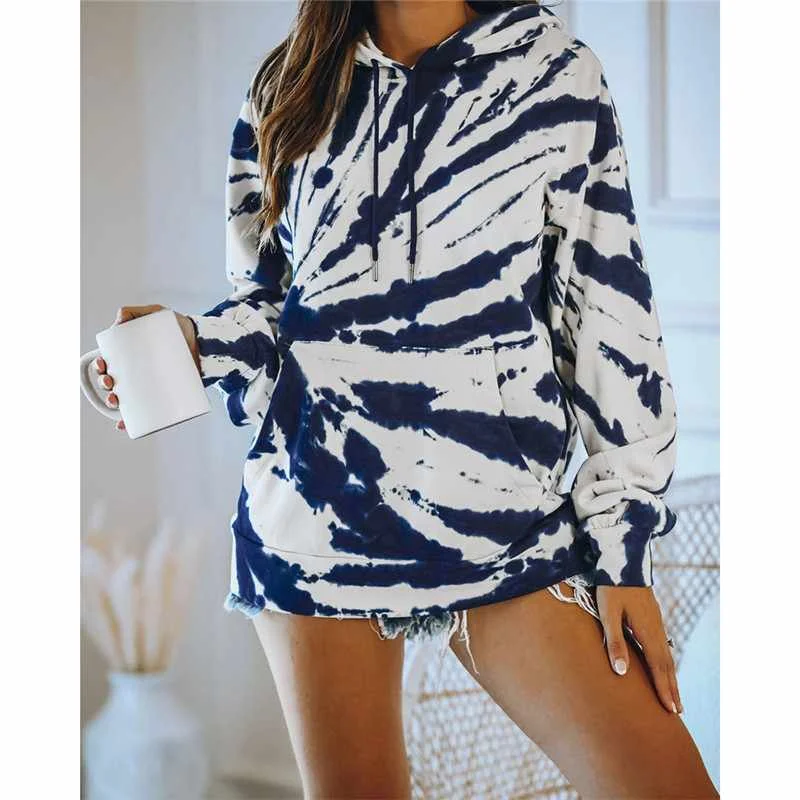 

Hoodies Long Sleeve Front Pocket Women Sweatshirt Hoodie Loose Casual Tops harajuku