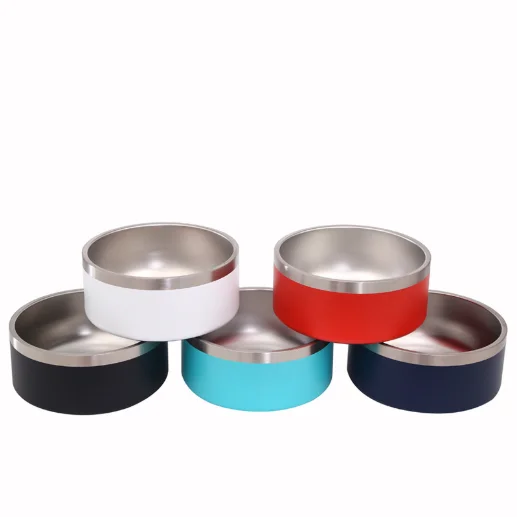 

Wevi 64 oz double walled 18/8 stainless steel pet bowl, Customized color