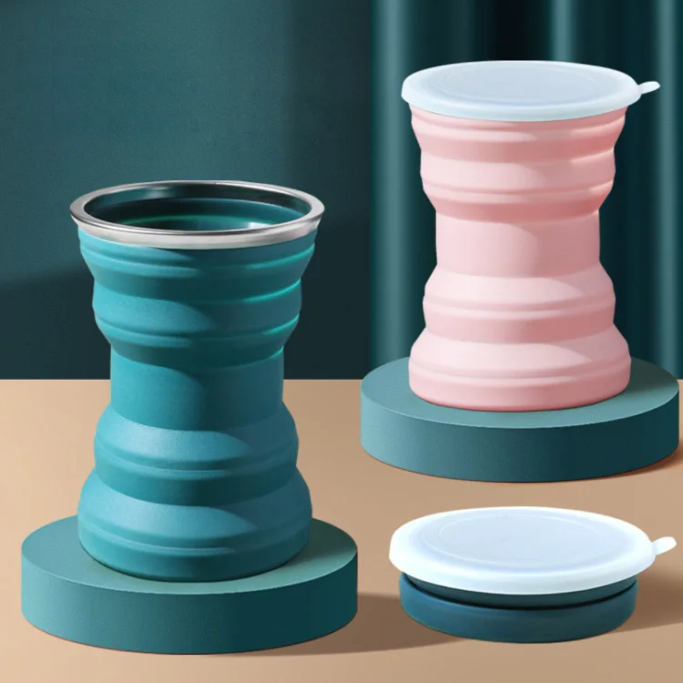 

Wholesale BPA Free Creative New Portable Outdoor Travel Collapsible Coffee Cup Silicone Folding Cup