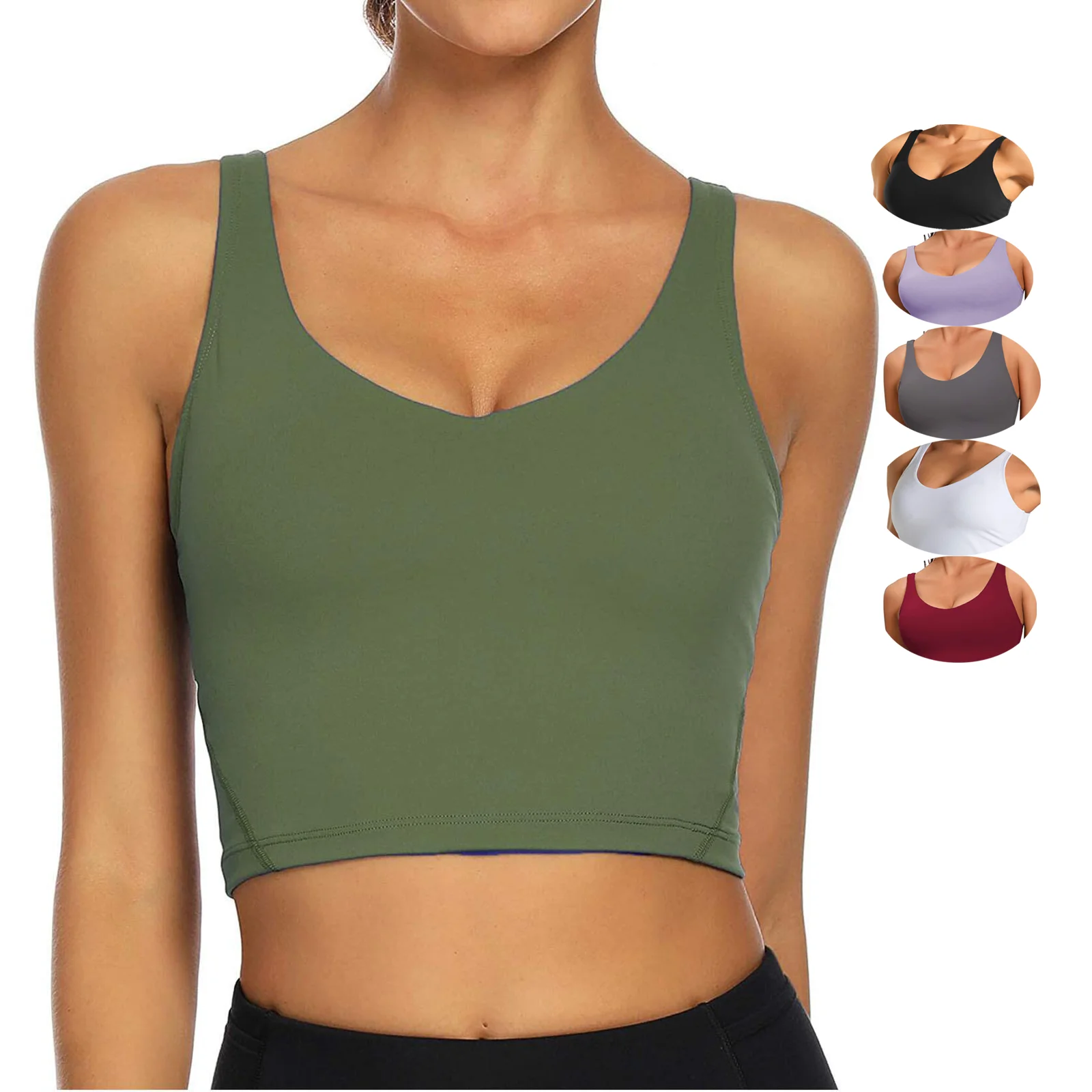 

Gym Crop Top 2021 New Arrival Ladies Gym Wear Workout Sexy Solid Color High Quality Women's Sports Bra