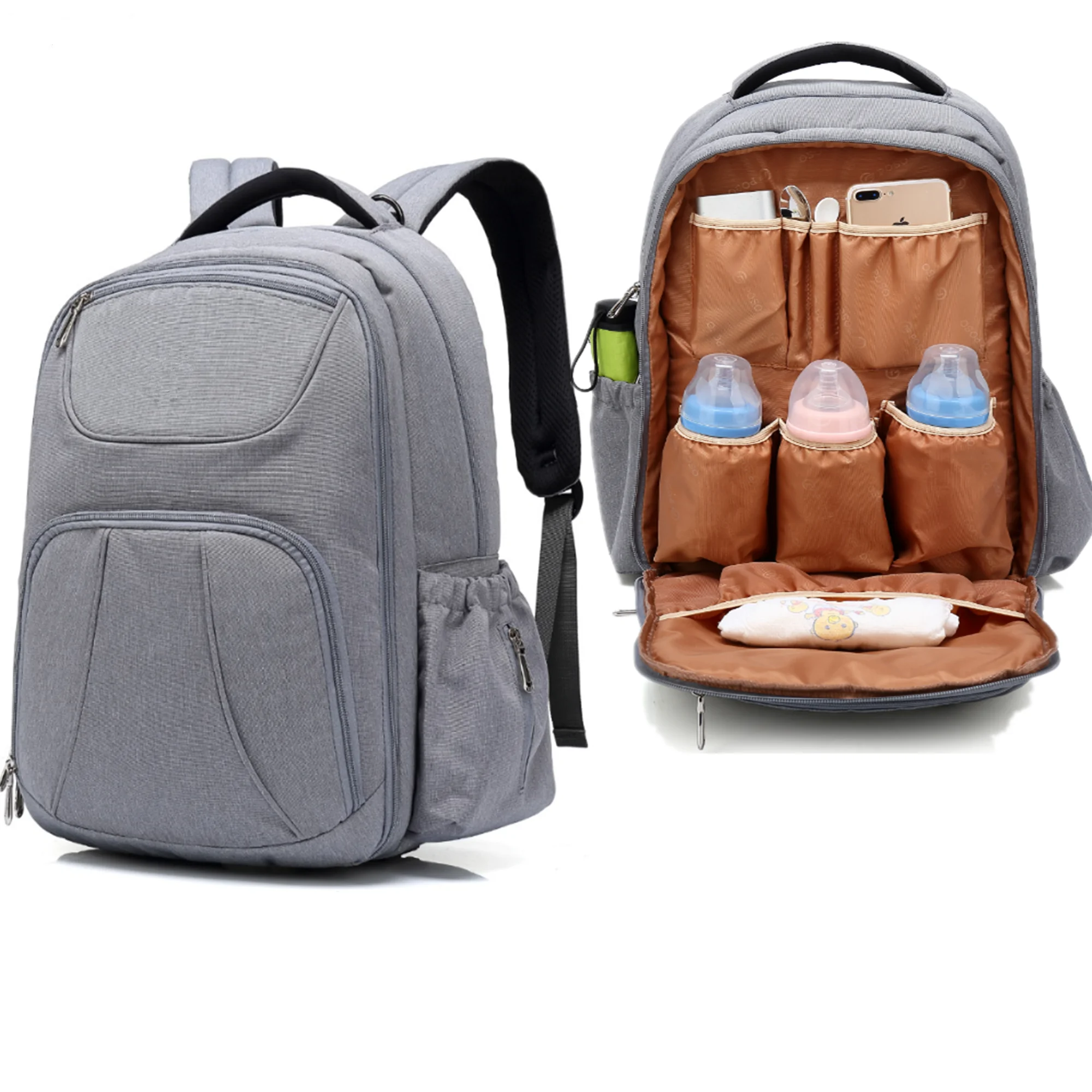 

2022 Customized Waterproof Large Storage Ready to Ship In Stock Fast Dispatch Travel Baby Diaper Bag Backpack for Mens and Women, Pink, blue, or custom