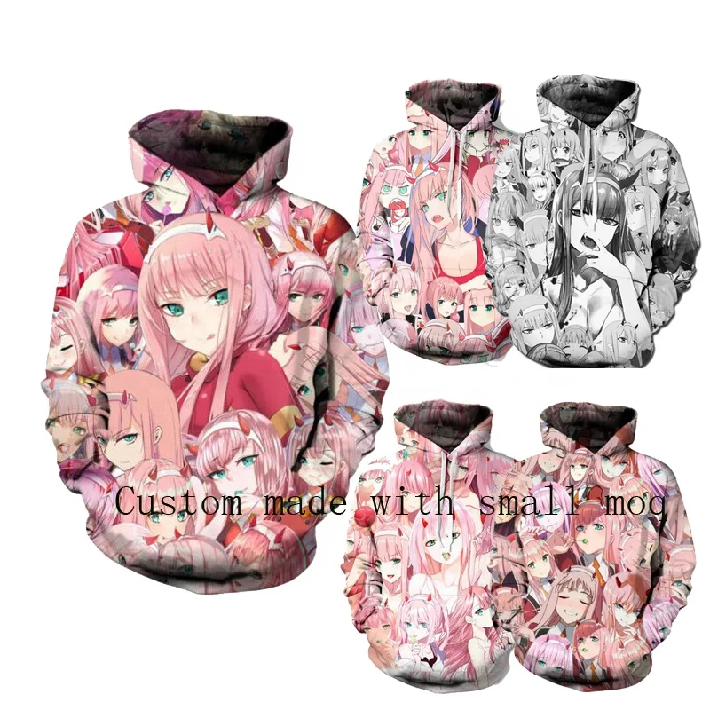 

Custom Darling In The Franxx 3D Print Hoodies Anime Girl Zero Two Fashion Sweatshirt Men Women Hoodie Harajuku Cosplay Tops