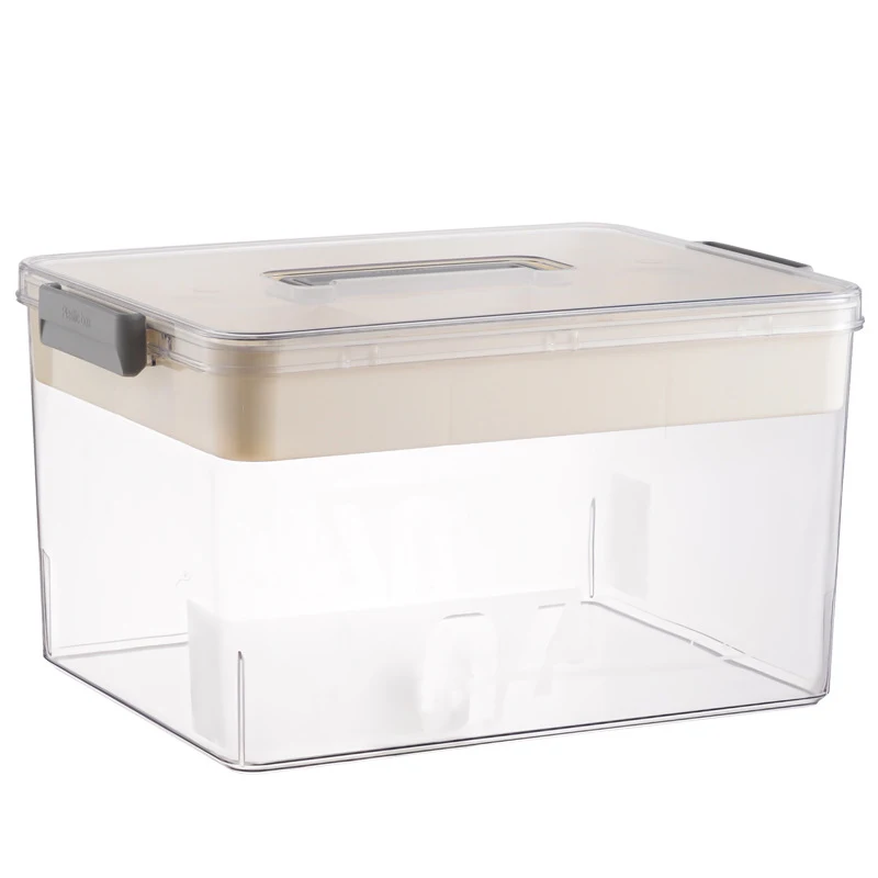 MultiFunctional Large Capacity Transparent Plastic First Aid Kit Container Family Emergency Medicine Storage Bathroom Wardrobe