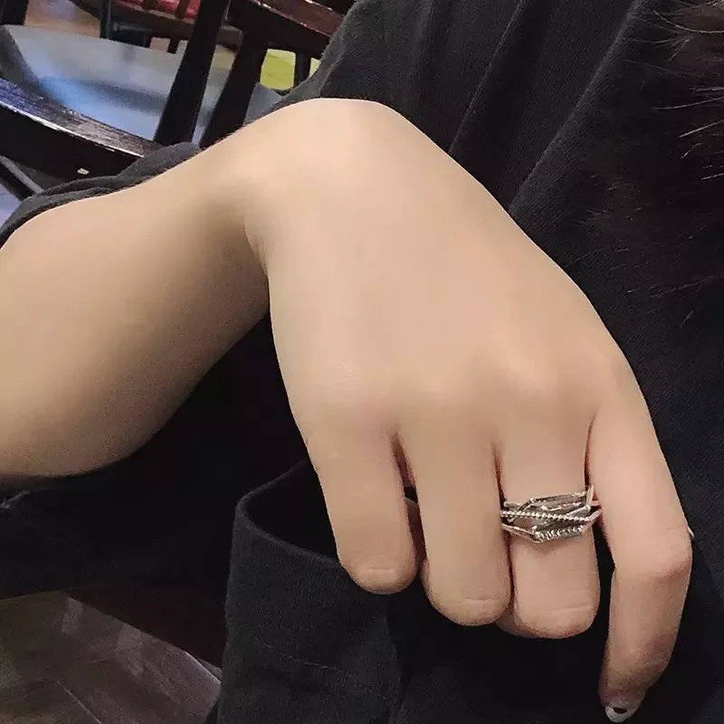 

Individually Packed Women Geometric Letter Ring Silver Thai Silver 925 For Girlfriend Gift, 1109, 1111