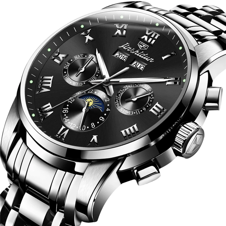 

JSDUN8718 Factory Direct Waterproof Original Movement Stainless Weight 148g Mechanical Wrist Watch