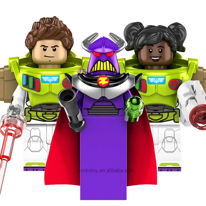 

Cartoon Block Buzz Light year Lzzy Haw thorne Zach the Great Demon Mini Block Brick Figure Kids Toy Juguetes KF6166