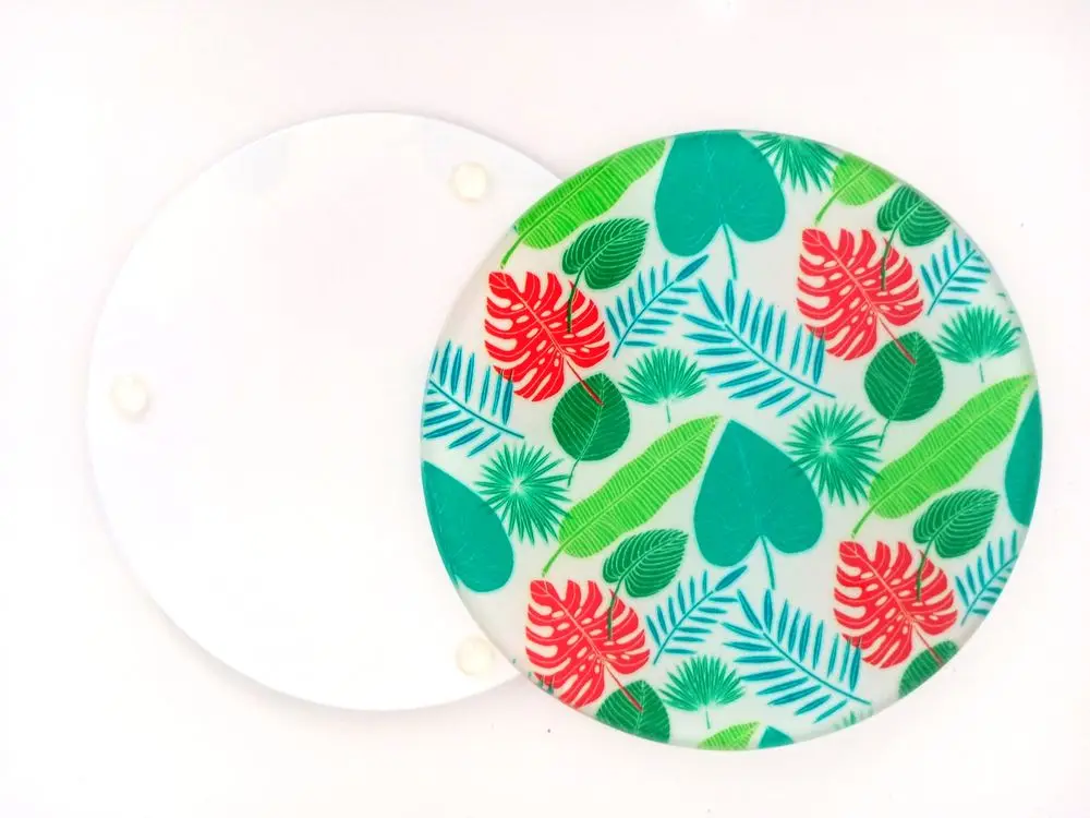 Hot Sale Custom Round Glass Coaster Transparent Coaster Factory Price