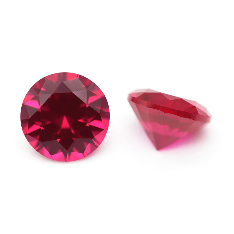 

Synthetic Corundum 5# Ruby Gemstones Loose Round Brilliant Cut Corundum