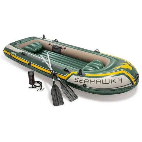 

"Intex 68351SEAHAWK 4 Persons Kayak Rescue Fishing Inflatable Boat 351cm x 145cm x 48cm "