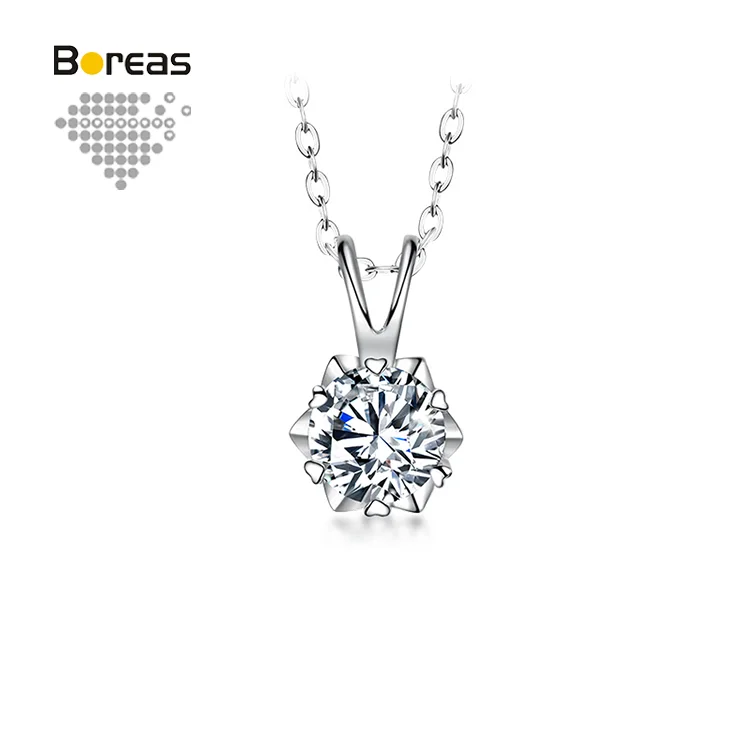 

14K 18K White Gold Rose Gold Lab Grown Diamond Classic Necklace CVD HPHT 0.5-2ct Diamond DEF Color VS Jewelry Gift for Women