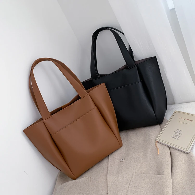 

Classic Trend Pu Office Leather Waterproof Woman Tote Bag Handbag