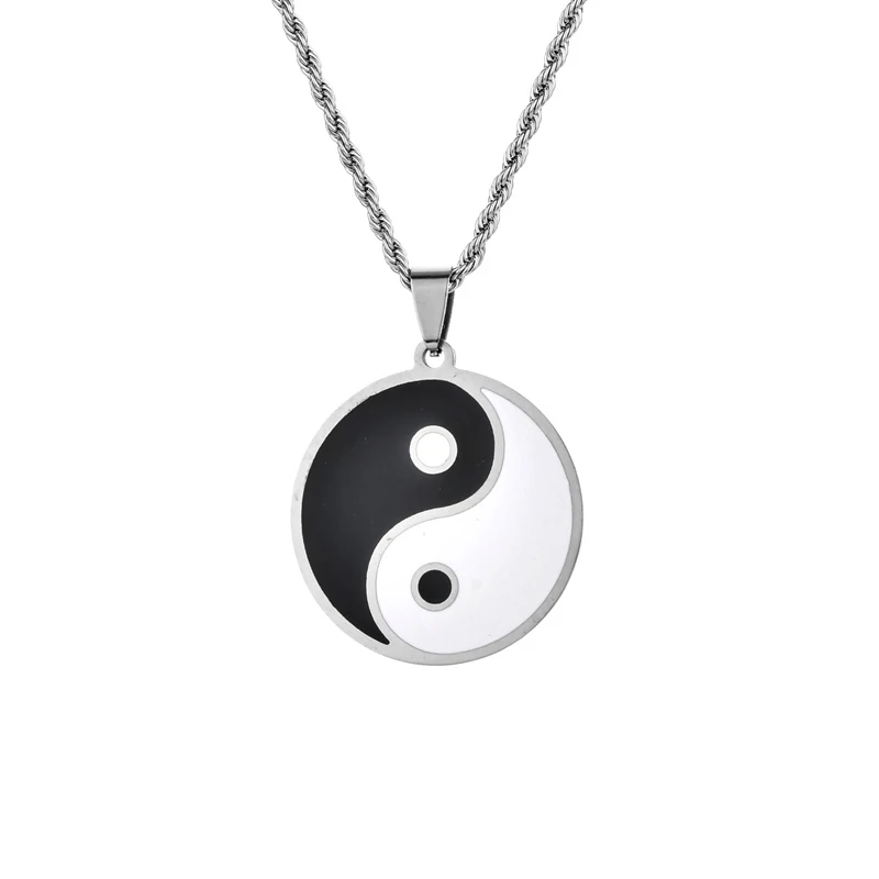 

Custom Yin Yang Necklace Fashion Luxury Chain Stainless Steel 18K Gold Pendant Chain Necklace Jewelry Women