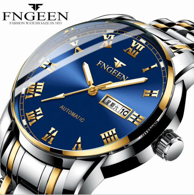 

FNGEEN luxury watch waterproof luminous hands Date calendar watch man wrist watches, Colourful