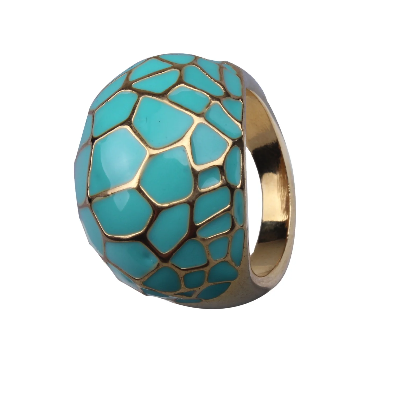 

Wholesale Fashion Man Turkish Big Turquoise Green Stone Hip Hop Jewelry Brass Vintage Ring