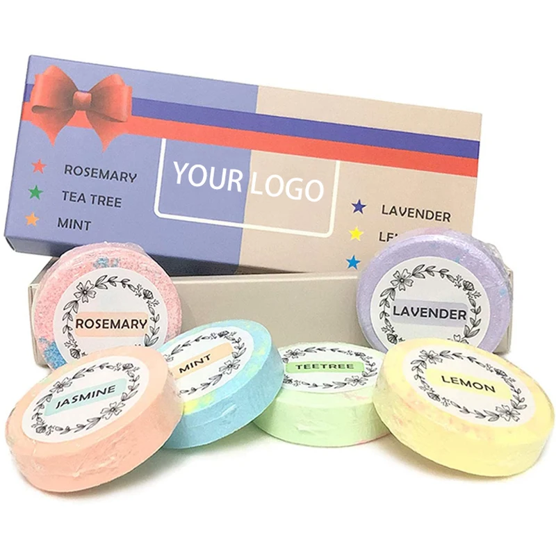 

OEM Private Label Natural Essential Oils Organic Body Care Bath Bomb Shower Steamers Gift Set, Colorful