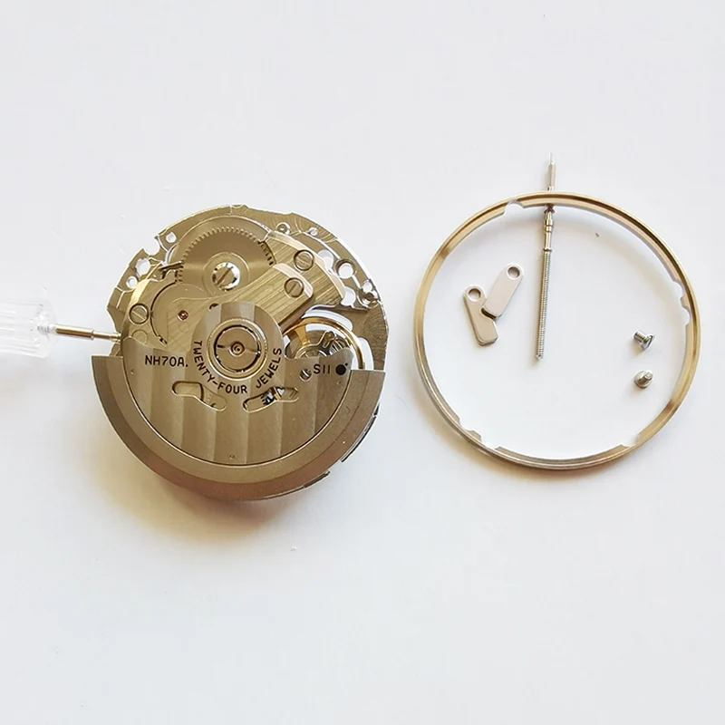 21600 BPH 24 Jewels High Accuracy Fit Japan NH70/NH70A Hollow Automatic Watch Movement For Mechanical Watches