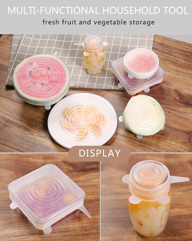 Hot Selling Reusable Food Silicone Stretch Cover Universal Silicone