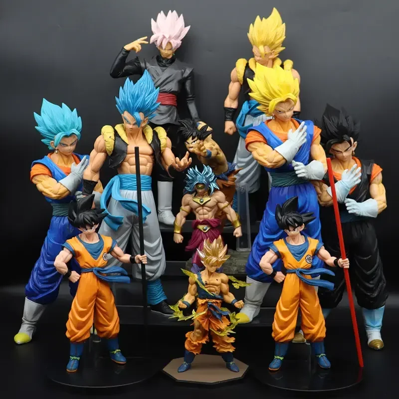 

Anime Seven Dragon Super Saiya Action Figure Toys Son Goku Gogeta Vegetto PVC Anime Action Figures