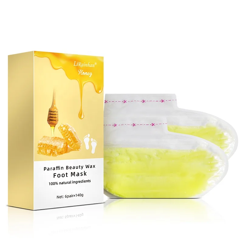 

Paraffin Beauty Honey Wax Foot Mask 100% Natural Ingredients Replenish Water Brighten Lighten Lines Honey Foot Mask
